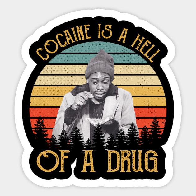 Retro Vintage Cocaine Is A Hell of A Drug Sticker by MontaStores